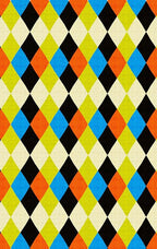 Vibrant Geometric Diamond Texture Rug for Living Room Bedroom Diningroom Playroom Home Office Modern Deco Washable Non Slip Playroom Nursery Room Large Carpet Black and Blue Green 7x12 Mat