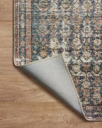 Loloi Amber Lewis Billie Collection, Ocean & Brick 6'-0" x 9'-0" Area Rug – Antique & Distressed Accent Rugs for Living Room, Bedroom, Entryway & Hallway, No Shed High Traffic Area Home Decor Rug