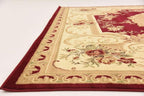 Unique Loom Versailles Collection Traditional Classic Floral Motif Area Rug (10' 0 x 13' 0 Rectangular, Burgundy/ Ivory)