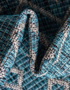 Unique Loom Outdoor Trellis Collection Area Rug - Tribal Trellis (7' 10" x 10' Rectangle Teal/Ivory)