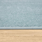 Paco Home Solid Area Rug in Light Blue Modern Plain Design, Size: 5'3" x 7'3"