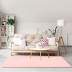 Amearea Modern Soft Hallway Runner Rug, 2x6 Feet Washable Runner Rugs for Hallway, Pink Fluffy Rug Bedroom Bedside Rugs, Non Slip Memory Foam Rug Carpet for Entrance Kitchen Living Room Decor