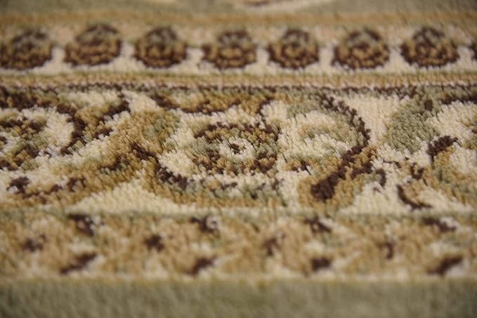 Unique Loom Versailles Collection Traditional Classic Medallion Floral Motif Area Rug (4' 0 x 4' 0 Square, Green/ Ivory)