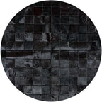 Round Area Rug – Soft Modern Carpet for Living Room, Bedroom, Entryway – Non-Slip Durable Floor Mat for Home Décor (Black_10X10)