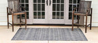 Unique Loom Outdoor Trellis Collection Area Rug - Tribal Trellis (4' 1" x 6' 1" Rectangle, Charcoal Gray/ Natural)