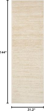 SAFAVIEH Adirondack Collection Runner Rug - 2'6" x 12', Champagne & Cream, Modern Ombre Design, Non Shedding & Easy to Clean, Ideal for Hallway, Foyer, Kitchen, Entryway, Bedroom (ADR113W)