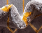 Unique Loom Marilyn Monroe Glam Collection Area Rug - Trellis (2' x 10' Runner, Gray Gold/ Gold)