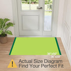 LUMI Inside Door Mat for Entry 36''x56'', Absorbent, Dirt Trapper, Low Profile Thin, Non Slip Mats with Rubber Backing, Ideal for Indoor, High Traffic, Garage, Entrance, Checkered Beige