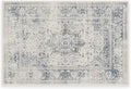 RUGGABLE Washable Vintage Area Rug – Sarrah Blue Quartz 2x3, Stain-Resistant, Non-Slip – Small Machine Washable Rugs for Living Room, Bedroom, Hallway, Entryway & Bathroom–with Cushioned Pad