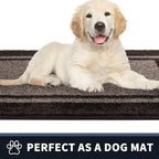 PURRUGS Dirt Trapping Door Mat 24" x 84", Non-Slip/Skid Machine Washable Entryway Rug, Shoes Scraper, Area Rug, Super Absorbent Welcome Mat for Muddy Wet Shoes and Paws, Grayish Brown & Coffee