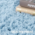 Beglad Fluffy Area Rugs 3 x 5 Feet, Modern Minimalist Style Shag Rugs, Non-Slip Indoor Carpet Soft Rugs for Bedroom, Living Room, Cobalt Blue
