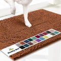 Muddy Mat® | Super Absorbent Door Mat Indoor, Microfiber Quick Dry Chenille Entryway Rug, Non-Slip Front Door Mat, Indoor Mats for Entryway, Machine Washable Pet Rug, Orange XXXL 72"X48"