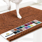 Muddy Mat® | Super Absorbent Door Mat Indoor, Microfiber Quick Dry Chenille Entryway Rug, Non-Slip Front Door Mat, Indoor Mats for Entryway, Machine Washable Pet Rug, Orange XXXL 72"X48"