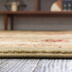 Unique Loom Versailles Collection Traditional Classic Floral Motif Area Rug (5' 0 x 5' 0 Square, Green/Ivory)