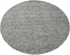 Hand Tufted Wool ECO-Friendly Area Rugs - 8'x8', Round Shape, Dark Brown & Beige, Solid Plain Design, High Pile Thick Handmade Area Rugs for Living Room, Bed Room (KWC111)