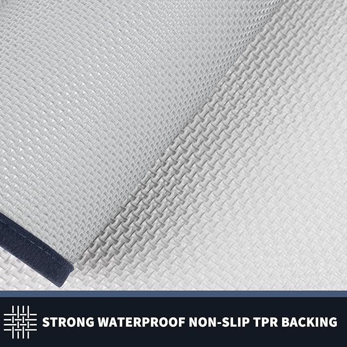 PURRUGS Dirt Trapping Door Mat 32" x 48", Non-Slip/Skid Machine Washable Entryway Rug, Shoes Scraper, Throw Rug, Super Absorbent Area Rug for Muddy Wet Shoes and Paws, Light Blue & Navy