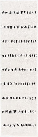 SAFAVIEH Melody Collection Runner Rug - 2'2" x 8', Ivory & Black, Modern Design, Non-Shedding & Easy Care, Ideal for High Traffic Areas in Living Room, Bedroom, Dining Room (MEL114A-28)