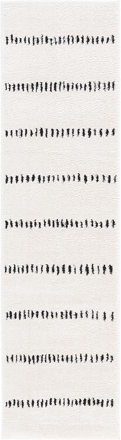 SAFAVIEH Melody Collection Runner Rug - 2'2" x 8', Ivory & Black, Modern Design, Non-Shedding & Easy Care, Ideal for High Traffic Areas in Living Room, Bedroom, Dining Room (MEL114A-28)