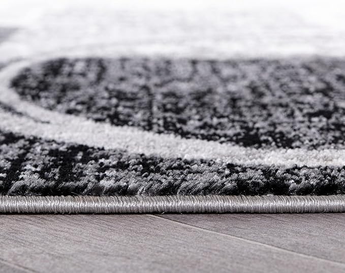 Rugshop Contemporary Circle Design Area Rug, Non-Shedding Carpet for Living Room, Dining Room, or Office, Cream, 10' x 14'