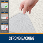 OLANLY Toilet Rugs U-Shaped 24x20, Extra Soft Absorbent Chenille Contour Bathroom Rugs for Toilet, Dry Quickly, Machine Washable, Non-Slip Bath Mat, Ivory