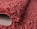 Unique Loom Davos Shag Collection Area Rug - Solid (2' 7" x 20' Runner, Poppy)