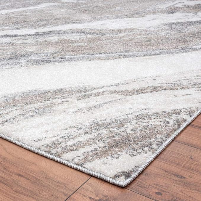 LUXE WEAVERS Lagos Collection 7983 Grey 5x7 Art Deco Area Rug