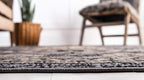 Unique Loom Taftan Collection Border Geometric Tribal Inspired Design Area Rug (5' 0 x 8' 0 Rectangular, Gray/ Black)