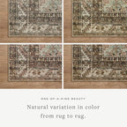 Loloi Amber Lewis Billie Collection, Clay & Sage 2'-6" x 7'-6" Area Rug – Antique & Distressed Accent Rugs for Living Room, Bedroom, Entryway & Hallway, No Shed High Traffic Area Home Decor Rug