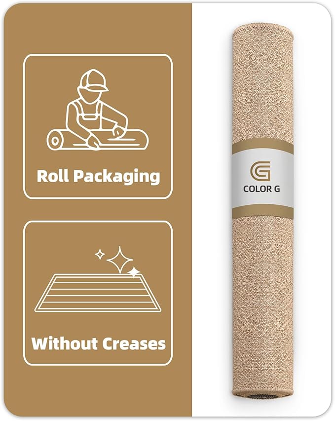 Color&Geometry Ultra Thin Indoor Door Mat Non Slip Rubber Backed Dirt Trapper 24"x36"(Rolled-up NO Creases), Rugs for Entryway, Front Door Mat Indoor Washable Low-Profile Entry Mat, Khaki