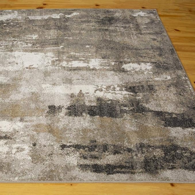 LUXE WEAVERS Lagos Collection Beige 5x7 Abstract Area Rug