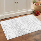 Lahome Moroccan Entryway Washable Rugs 2x3 Non-Slip Thin Kitchen Rug Throw Small Area Rugs for Bedroom Accent Print Distressed Bathroom Mat White Floor Indoor Doormat Carpet for Laundry Living Room