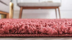 Unique Loom Davos Shag Collection Area Rug - Solid (2' 7" x 13' 1" Runner, Poppy)