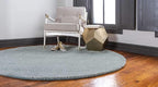 Unique Loom Solo Collection Area Rug - Calabasas (7' 10" Round, Light Blue)