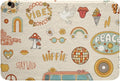 Kids 70s Party Decorations Bath Rugs Cute Bus Car Bathroom Mats for Boys Girls Pastel Rainbow Bath Carpets 20x32 Hippie Mushroom Floor Mats 60s Retro Disco Bathroom Rugs Groovy Room Decor