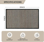 Artoid Mode Washable Non Skid Kitchen Rugs and Mats Doormat, Absorbent Door Mat Rugs for Kitchen Floor Front of Sink Hallway Black 17x29 Inch