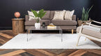 Unique Loom Solo Collection Area Rug - Calabasas (2' 2" x 3' 1" Rectangle, Snow White)