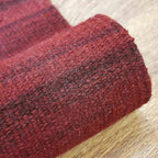 Rugsotic Carpets Hand Woven Flat Weave Kilim Wool 3'x5' Area Rug Solid Dark Red D00111