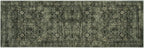 Morebes 2x6 Vintage Washable Dark Green Kitchen Runner Rug Non Slip, Boho Runners for Hallways, Non Shedding Soft Indoor Floor Throw Carpet for Laundry Living Room Bathroom Bedroom