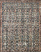 Loloi Amber Lewis Billie Collection, Ocean & Brick 10'-0" x 14'-0" Area Rug – Antique & Distressed Accent Rugs for Living Room, Bedroom, Entryway & Hallway, No Shed High Traffic Area Home Decor Rug