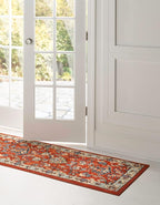 Rugs.com Yasmin Collection Rug – 10 Ft Runner Terracotta Medium Rug Perfect for Hallways, Entryways