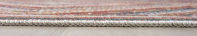 Keen Home Design 2x10 Rug - Machine Washable Runner Rug with Non-Slip Backing, Ideal for Hallway, Entryway, Kitchen, Laundry Room - Vintage, Easy Clean, Durable, Low Pile - (2'6" x 10')