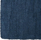 Hand Knotted Loom Wool ECO-Friendly Area Rugs - 6'x6', Square, Blue Color, Solid Plain Design, High Pile Thick Handmade Anti Skid Area Rugs for Living Room, Bed Room (L00111)