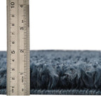 Unique Loom Davos Shag Collection Area Rug - Solid (3' 3" Square, Marine Blue)