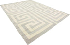 Unique Loom Athens Collection Classic Geometric Modern Border Design Area Rug (9' 0 x 12' 0 Rectangular, Gray/ Beige)