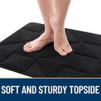 OLANLY Door Mats Indoor, Non-Slip, Absorbent, Dirt Resist, Entrance Washable Mat, Low-Profile Inside Entry Doormat for Entryway (48x32 inches, Black)