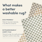 Revival Rugs Gambit 3'x5' Machine Washable Area Rug for Kitchen Bedroom - 100% Recycled Oeko-TEX Certified, Medium Pile, Camel, Beige