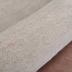 Hand Knotted Loom Wool ECO-Friendly Area Rugs - 5'x8', Rectangle, Beige Color, Solid Plain Design, High Pile Handmade Anti Skid Area Rugs for Living Room, Bed Room (L00111)