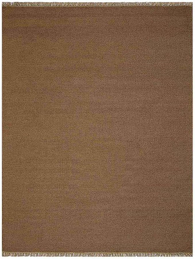 Rugsotic Carpets Hand Woven Flat Weave Kilim Wool ECO-Friendly Area Rugs - 3'x5', Rectangle Shape, Cream Color, Solid Plain Design, Low Pile Handmade Area Rugs for Living Room, Bed Room (D00111)