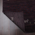 Hand Knotted Loom Wool ECO-Friendly Area Rugs - 2'6''x10', Runner, Brown Color, Solid Plain Design, High Pile Handmade Anti Skid Area Rugs for Living Room, Bed Room (L00111)