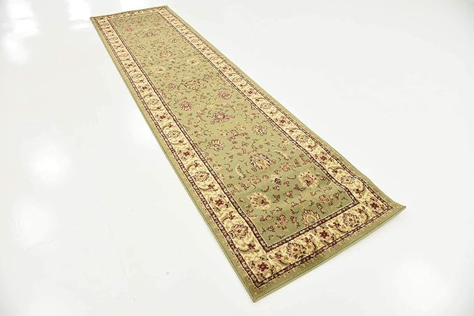 Unique Loom Voyage Collection Traditional Oriental Classic Intricate Design Area Rug (2' 7 x 10' 0 Runner, Green/Ivory)